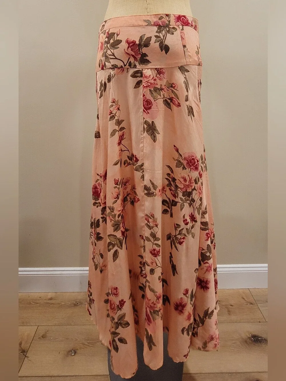 Free People Dusty Pink Floral Maxi Skirt